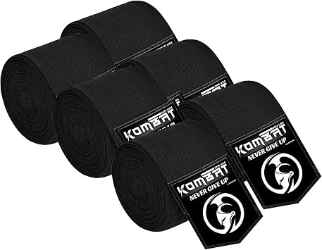 KOMBAT USA 180" Boxing Wraps for Men & Women Hand Wraps for Boxing Gloves, Muay Thai Wraps, Vendas para Boxeo, Thumb Loop, MMA & Kickboxing Hand Wraps Boxing Training Gear