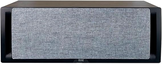 مكبر صوت ELAC Uni-Fi Reference ثلاثي الاتجاهات مقاس 5-1/4 بوصة بقناة مركزية - لون الجوز مع حاجز أمامي أسود للسينما المنزلية