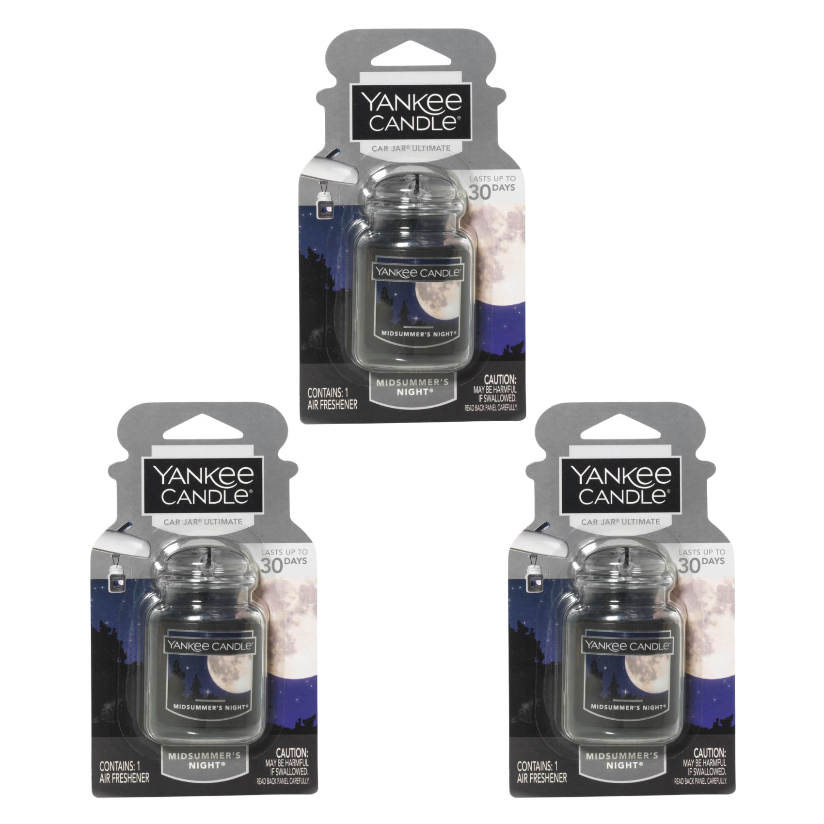 Car Jar Ultimate, Midsummer's Night, 0.96 OZ (Pack of 3)