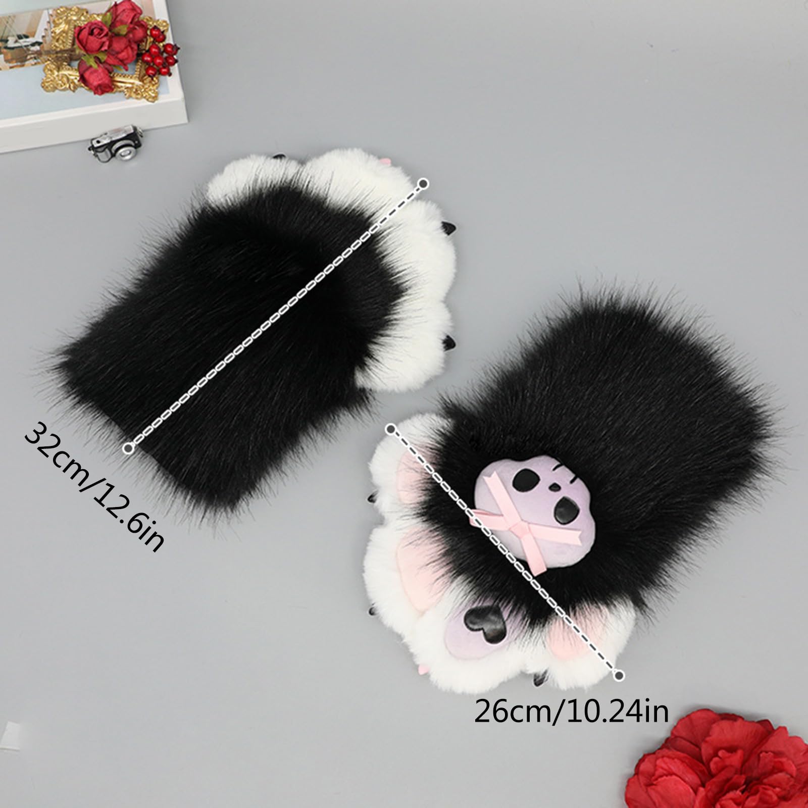 Fursuit Paws - Guanti per Halloween, accessori per feste di Halloween, per adulti