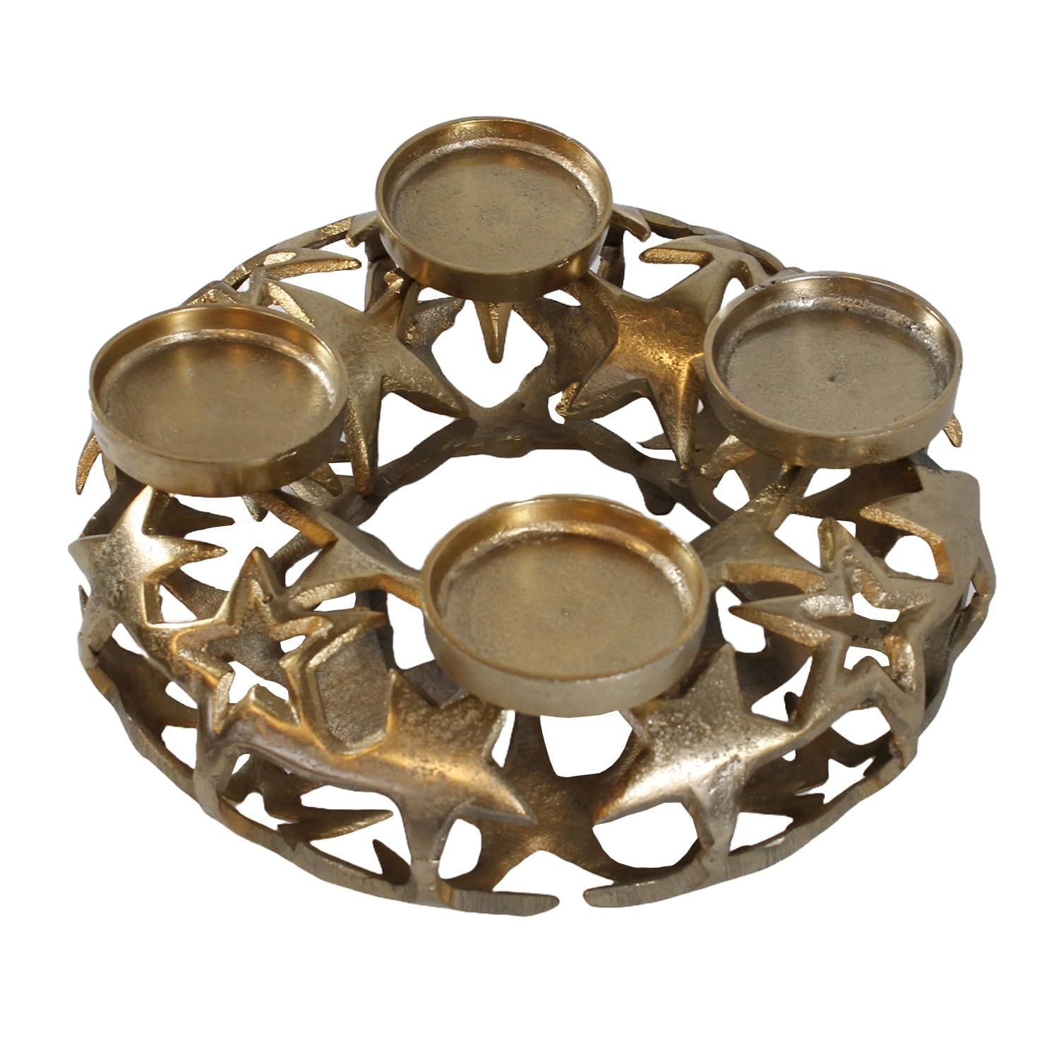 Kerzenständer für Stumpenkerzen – moderner Kerzenhalter für bis zu 4 Kerzen – Metall Deko-Kerzenleuchter in verschiedenen Designs & Farben (Gold, Starlight)