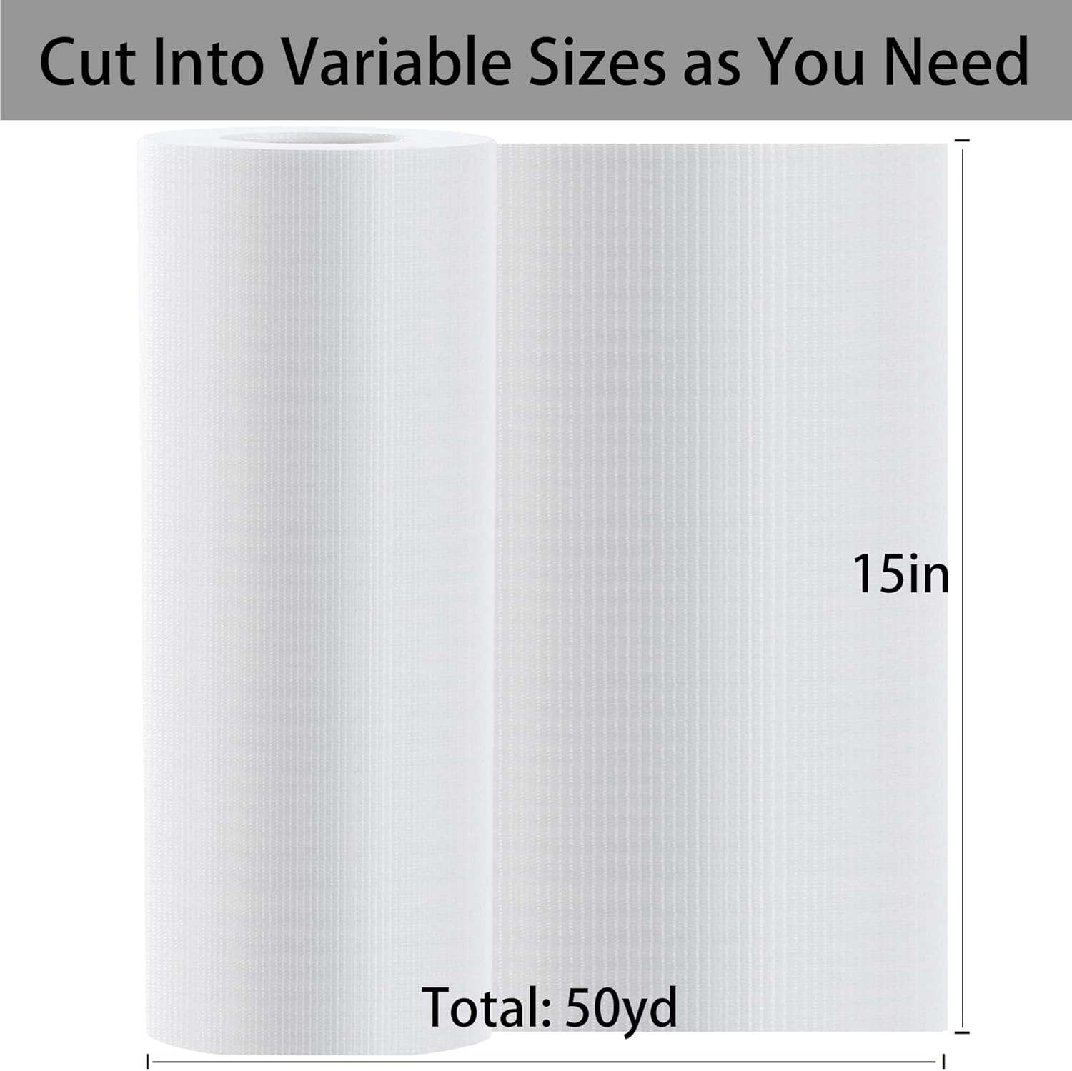 Water Soluble Stabilizer for Embroidery Topping Film (15 in x 50 yd Roll), Seneme 35um Clear Embroidery Stabilizers - Wash Away Embroidery Stabilizer for Machine Embroidery Stabilizer and Hand Sewing