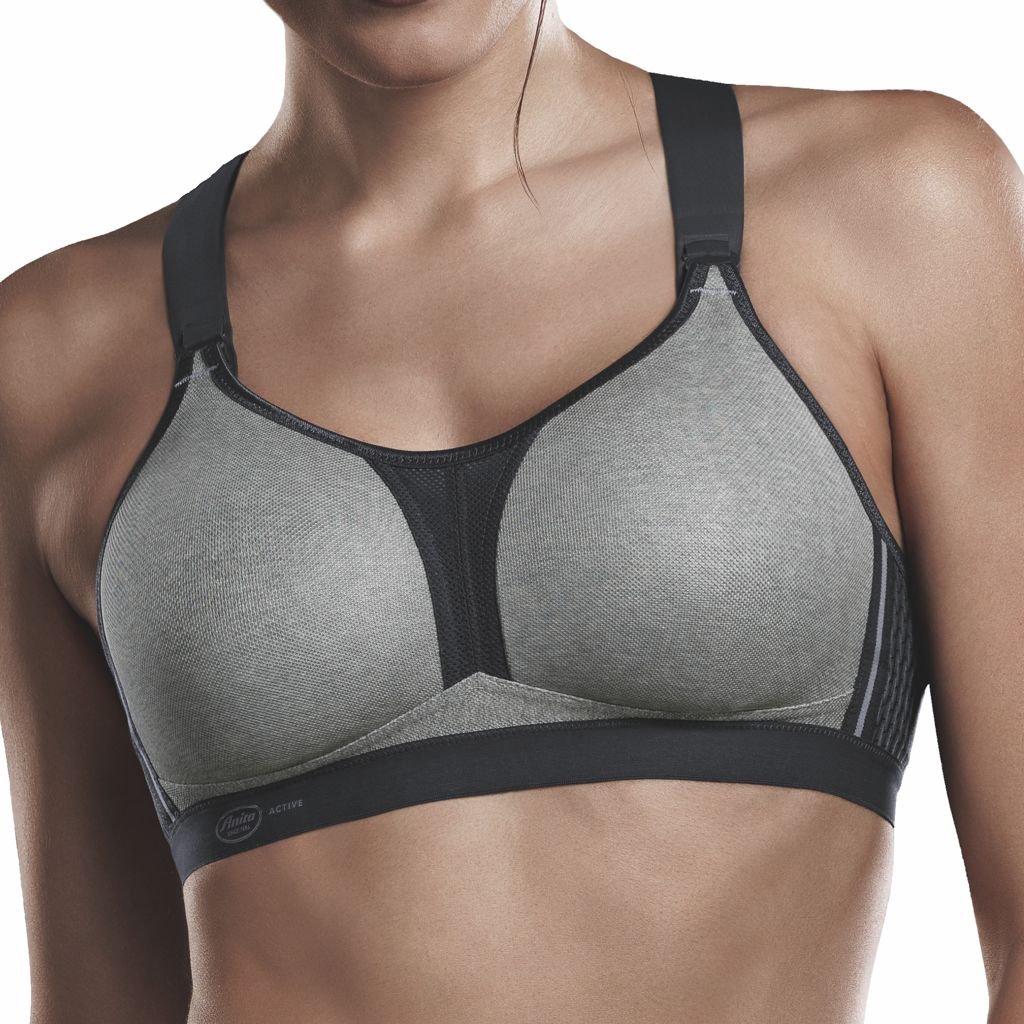 Anita Women's Non-Wired Sports Bra X Back 5537 Heather Grey 32 G