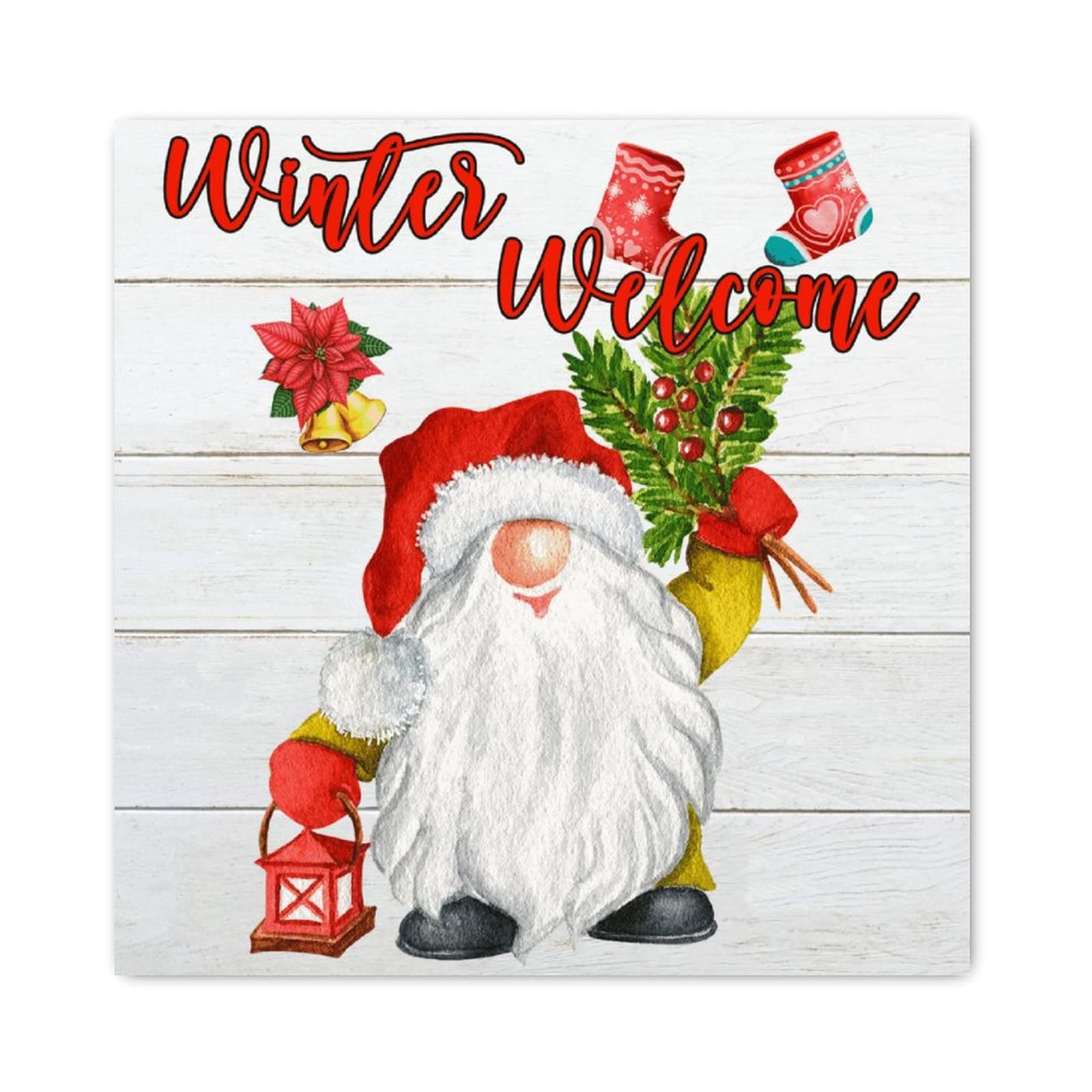 Panneau de Noël en bois Winter Welcome décoration murale 40 cm