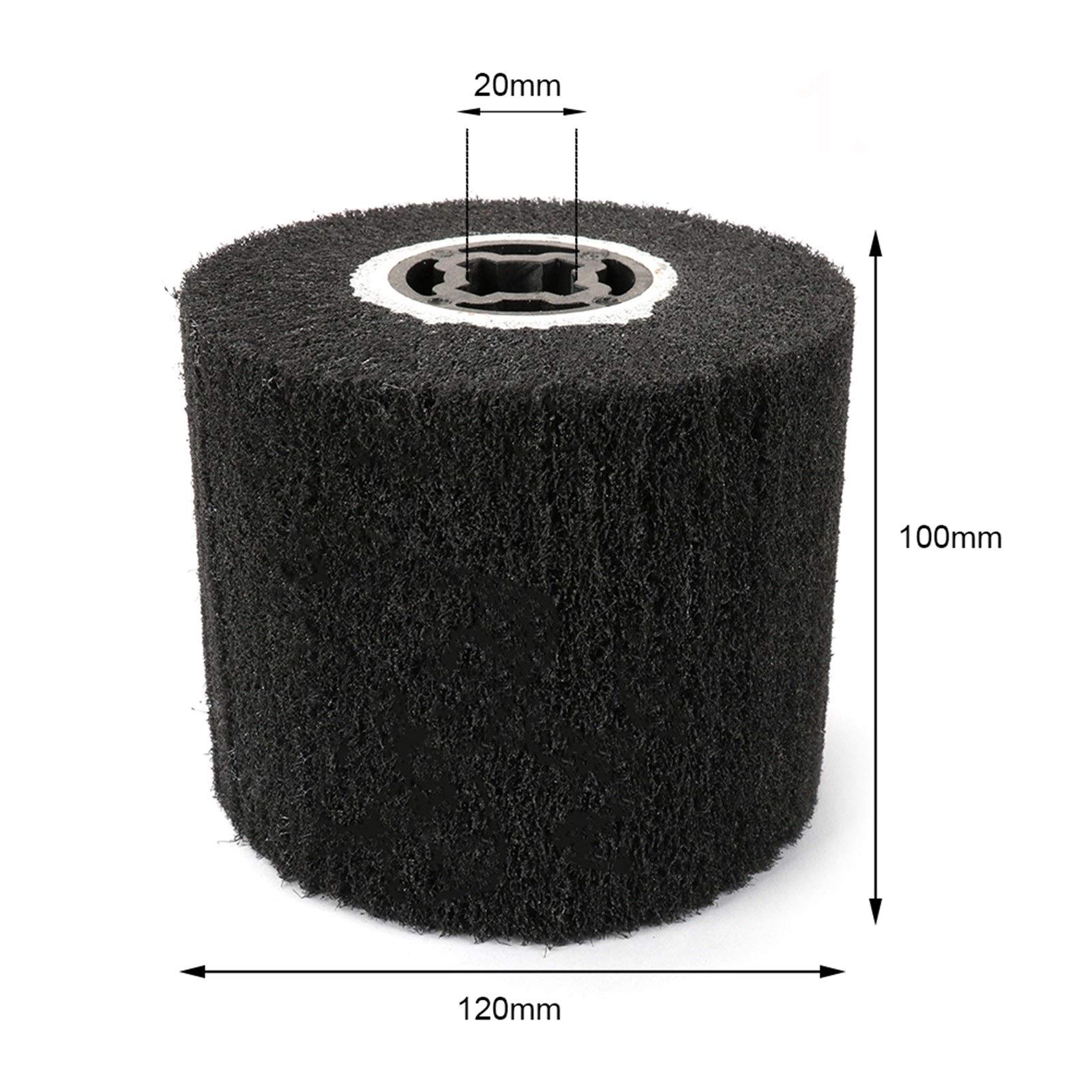 Koło klapowe 1Pc ciągnienie drutu tarcza polerska nylonowa podkładka zakwaszająca włóknina ścierna szczotka listkowa polerowanie bęben koła do obróbki metalu(120)