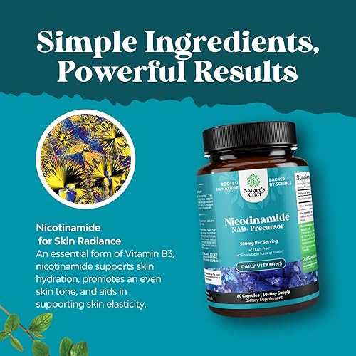 Miniatura 7 de Paquete de suplemento de resveratrol trans juvenil y cápsulas de vitamina B3 nicotinamida de 500 mg - con activador AMPK refuerzo cerebral refuerzo