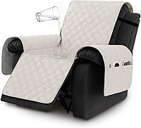 Vista 19 de H.VERSAILTEX Funda 100% impermeable para sofá de 3 cojines, funda para sofá para perros, protector de muebles triple antideslizante con correas