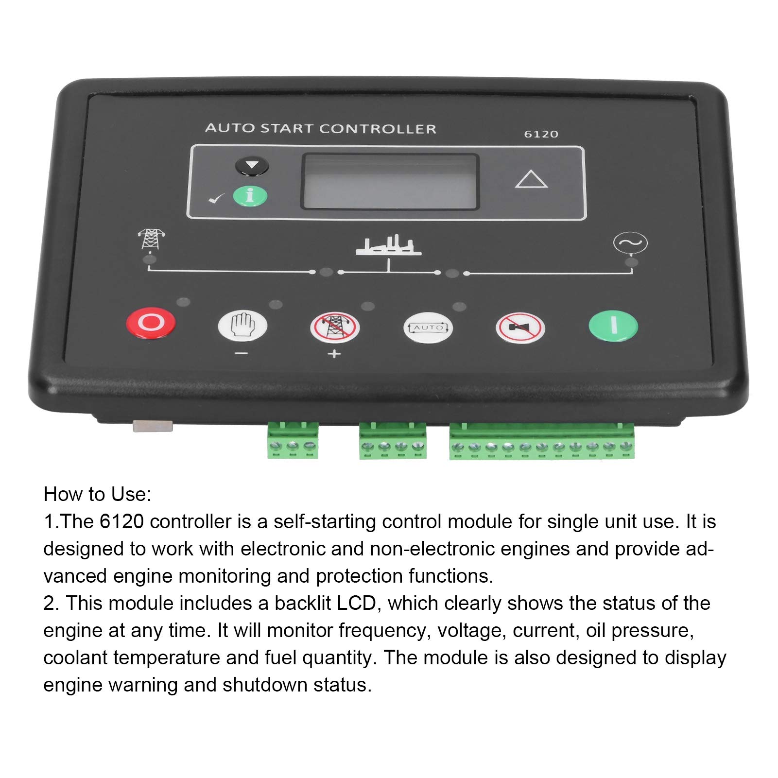 Cryfokt Generator-Automatikregler, LCD-Display Zur Überwachung von Frequenz, Spannung, Strom DSE6120