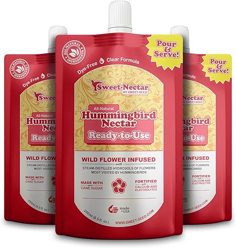 Miniatura 9 de Paquete de 2 néctar de colibrí, (8.4 onzas), listo para usar, fabricado en los Estados Unidos, prolonga la vida útil del néctar para comederos de