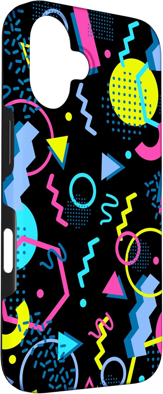 Geometric Pattern 80s 90s Memphis Style Case for iPhone 16