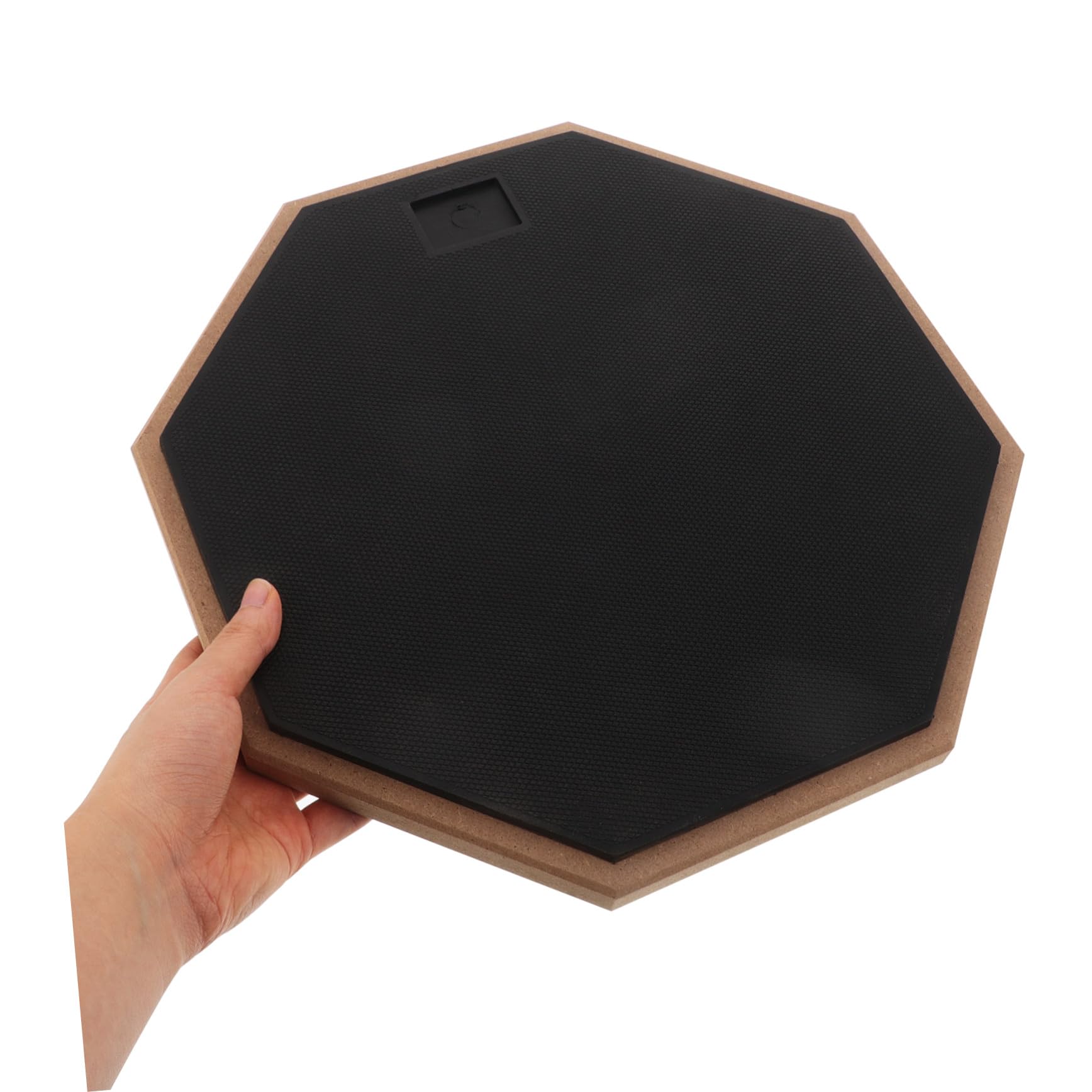 TOYANDONA Pad de Práctica de Batería Silencioso de Goma Octagonal de 12 Pulgadas con Diseño Portátil y Estable para Uso en Escuela y Diversas Prácticas