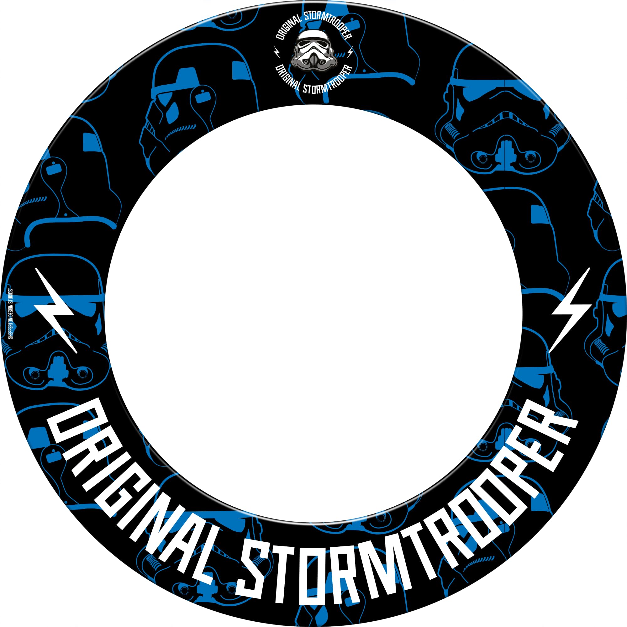 Shepperton Design Studios Original Stormtrooper Officially Licensed Darts Dartboard Surround, S6, Multi Mask Blue (SU277)