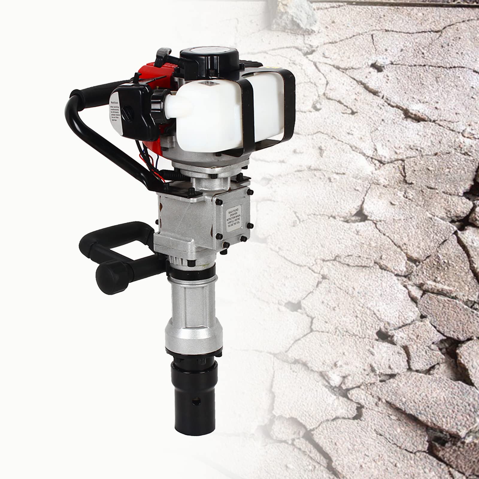 2 Stroke Gas Powered T Post Driver Orchard Construction Base Pile Driver Fence Pile Post Driver Garden Protection Post Pile Driver Fencing Tool for Farm Fence Single Cylinder Air Cooling