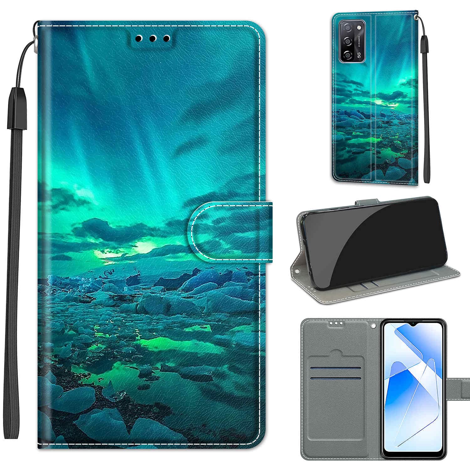 Custodia In Pelle Di Lusso Per OPPO A56 A16 A55S A54S K10 A96 A76 - Foto 8