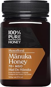 Monofloral Mānuka Honey MGO 70+ by 100% Pure New Zealand Honey, 500 g
