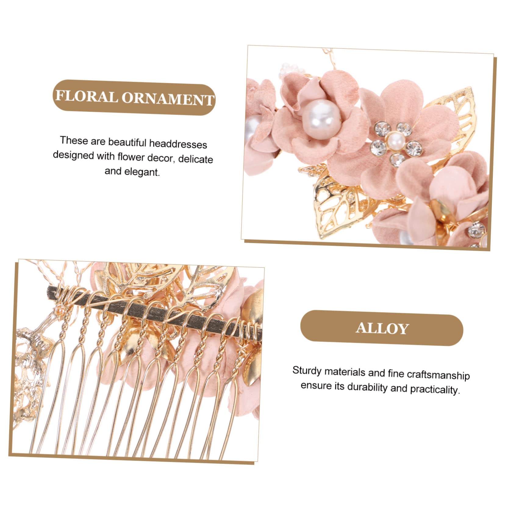 Healeved 8pezzi Accessori Per e Pettine e Fermaglio Per Matrimonio Decorazioni Floreali Per Acconciature