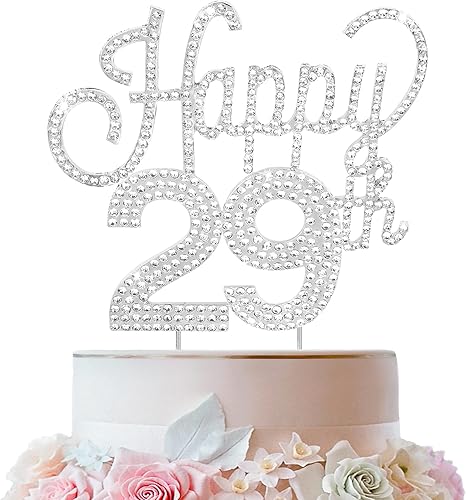 Miniatura 282 de LINGTEER Decoración de pastel de diamantes de imitación dorados para cumpleaños número 15 – Cheers to 15th Birthday Quince años de edad, decoración