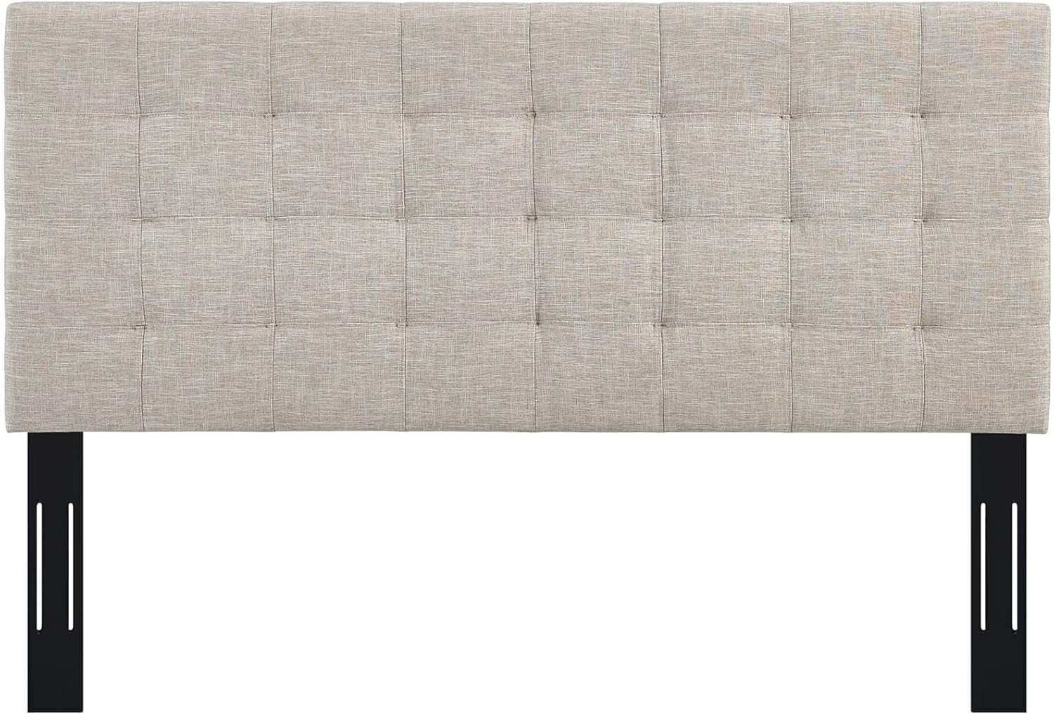 Modway Paisley Upholstered Tufted Linen Fabric King and California King Headboard Size in Beige