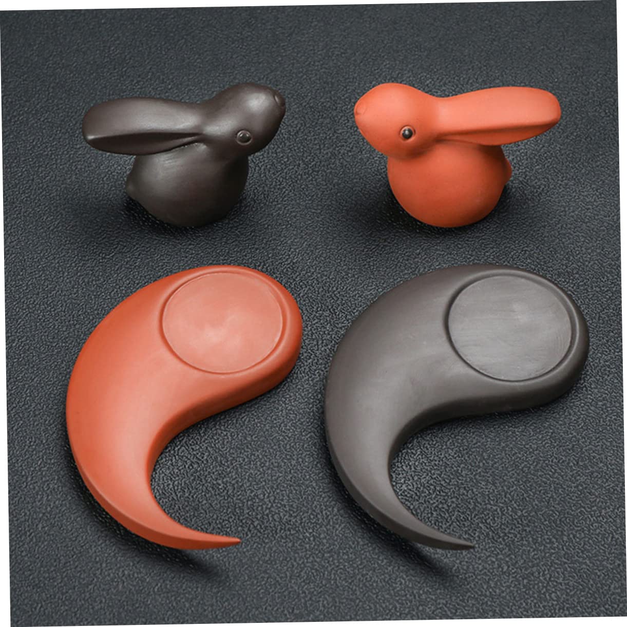 ABOOFAN 2 Sätze Häschenverzierung Mama Überraschung Vintage- Mini-frösche Kaninchen Kinderspielzeug Wohnaccessoires Süßes Stationäres Fuchs Figuren Abziehbilder Frosch Ton