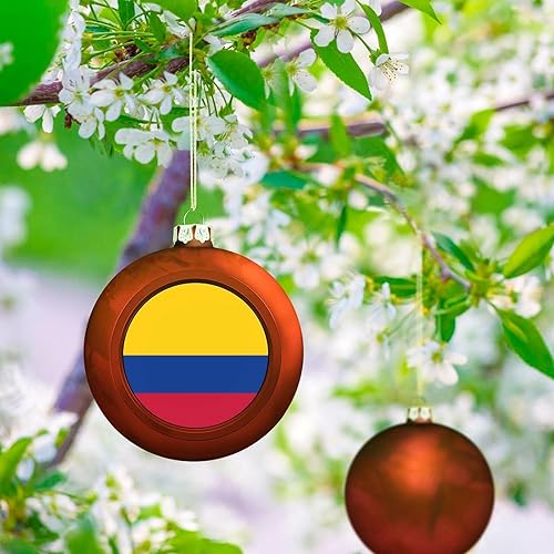 Miniatura 6 de Colombian Flag Shatterproof Matte Christmas Balls for Tree Wreath Home Decor 1PCS