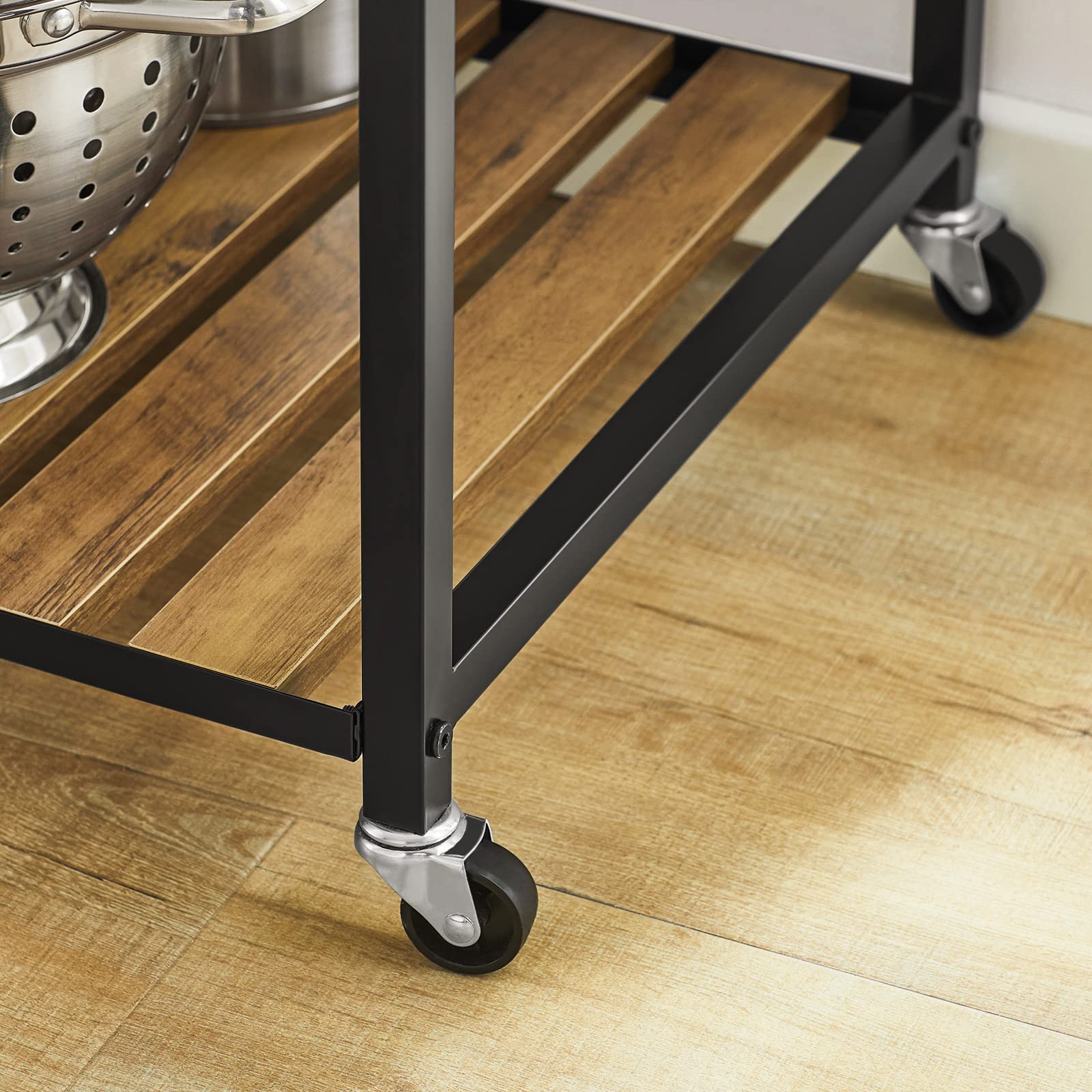 SoBuy Carrello da portata con 5 ripiani Carrello laterale Carrello da cucina ripiano per microonde 110x45x92cm SVW18-II-F