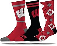 Vista 15 de Strideline Calcetines de vestir de la NCAA para hombre, colección Campus, paquete de 3, talla única