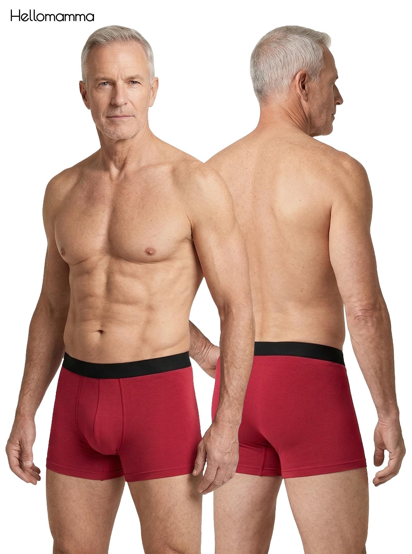 Hellomamma Boxer Incontinence Homme Lavable: Calecon pour Homme Fuite Urinaire – Sous-Vêtements en Coton Absorbants et Réutilisables avec Protection Anti-Fuite 150 ml pour Seniors Lot de 3 XXL