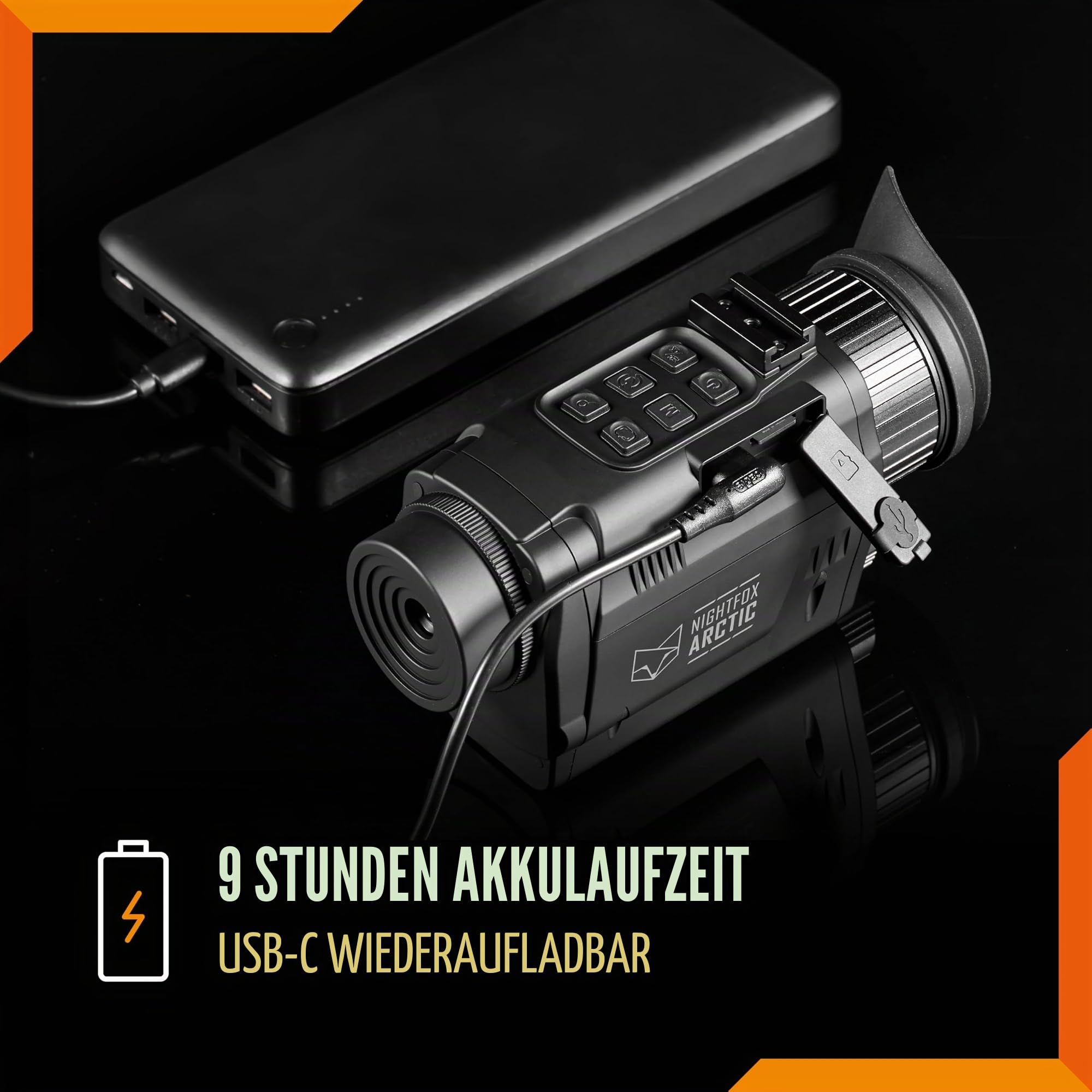 NIGHTFOX Arctic Thermo-Nachtsicht-Monokular, Kopf- oder Helmmontage, niedrige Latenz, 50 fps Thermokamera, IP65 wasserdicht, 24° FOV, 256 x 192 Auflösung