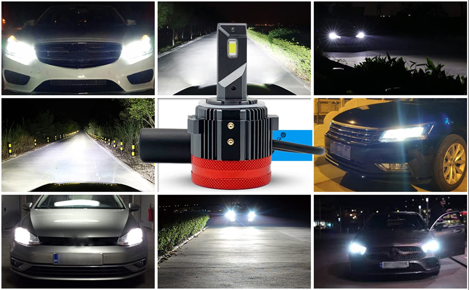 Bombillas LED H7 Para Faros Delanteros, 4500 Lúmenes, Kit De Conversión De Faros LED 400% Más Brillantes, 6000 K, Instalación De 10 Minutos, Reemplazo De Halógeno, Paquete De 2