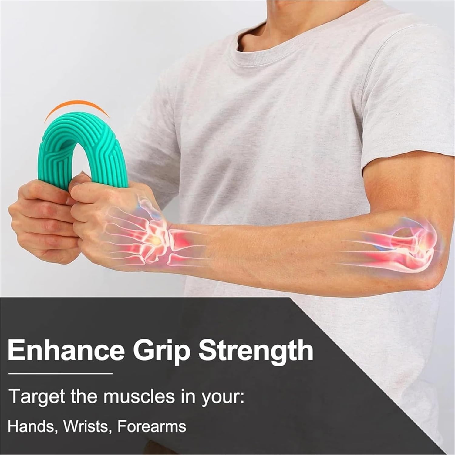 Flex Therapy Bar 2Pcs Flex Therapy Resistance Bar - Relieves Tendonitis Pain, Improves Grip Strength for Tendonitis, Wrist(Green)