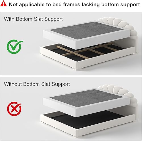 Miniatura 9 de ALDRICH Base de colchón de metal resistente de 7 pulgadas, capacidad máxima de peso de 3000 libras, antideslizante, sin ruido, fácil de montar,