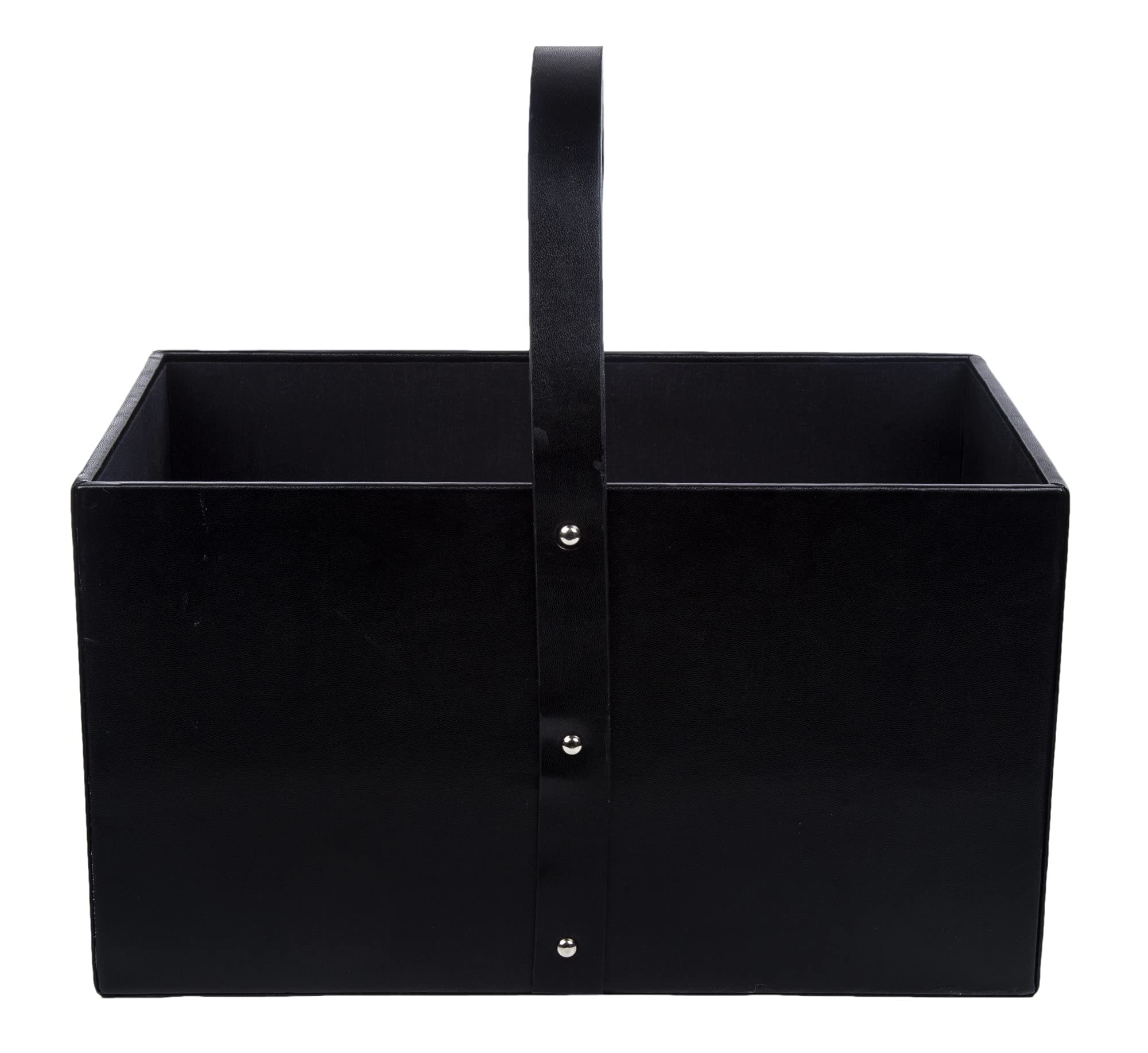 synyey Thylable Premium Vegan leather Magazine Holder /Storage Box For Office, Personal Use - Marino Black-picture-19