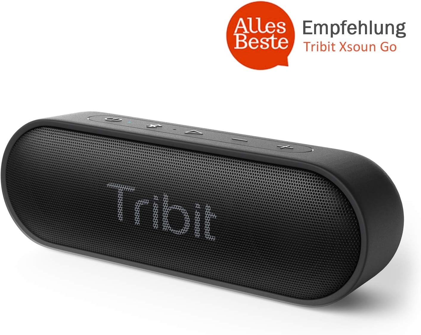 Tribit MaxSound Plus Portable Bluetooth Speaker, 24W Wireless Speaker with Powerful Louder Sound, Exceptional XBass, IPX7 Waterproof, 20-Hour Playtime, 100ft Bluetooth Rang for Party, Travel, Outdoor (Red)