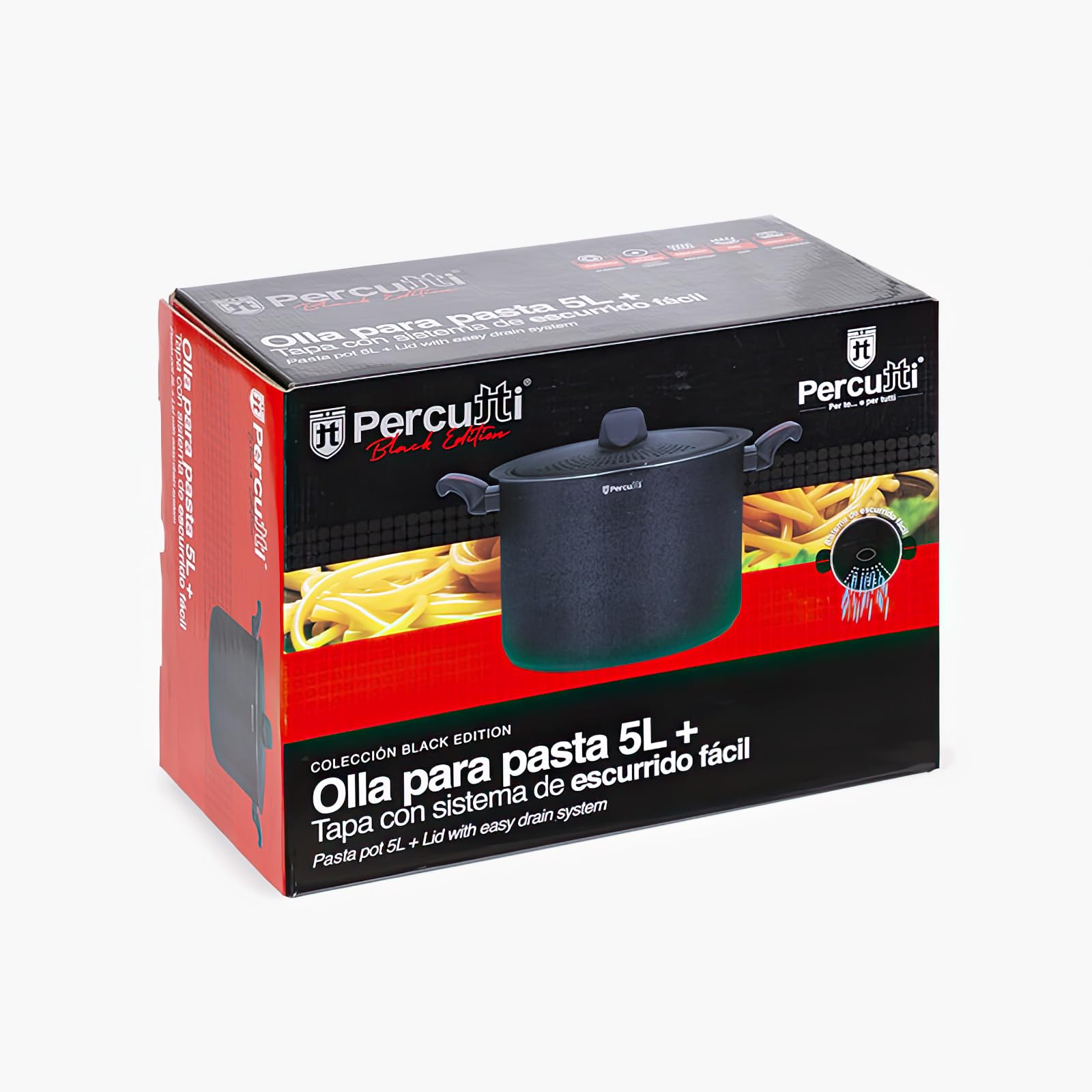Olla para Pasta de Aluminio Forjado 5 litros 28 cm diámetro – Práctica y Funcional
