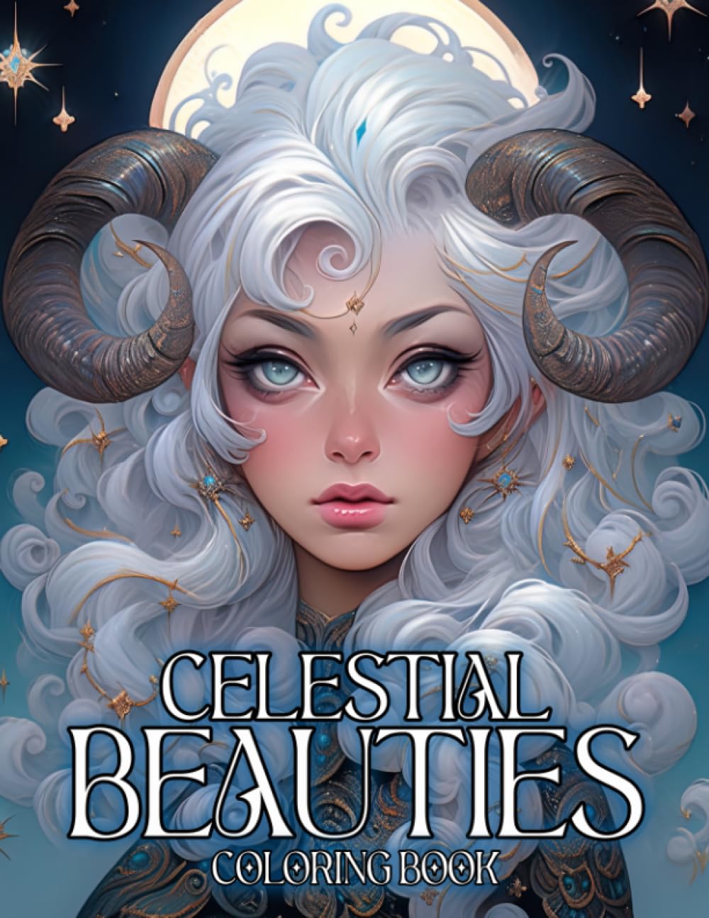 Celestial Beauties Coloring Book: Heavenly Illustrations of Goddess Women Coloring Pages Featuring Ethereal Beauty, Spiritual Symbols for All Ages Stress Relief & Relaxation