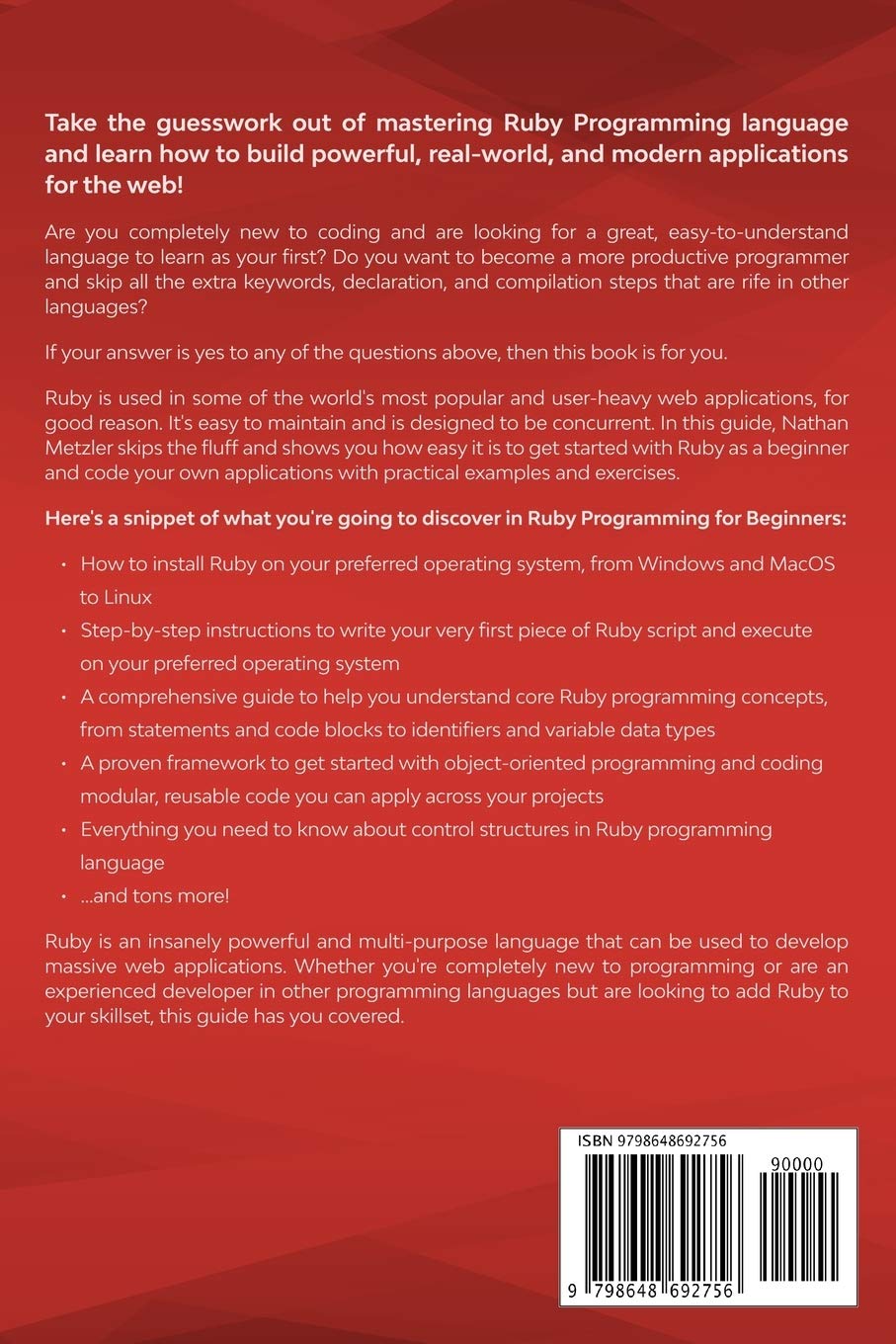 Ruby Programming for Beginners: An Introduction to Learning Ruby Programming with Tutorials and Hands-On Examples