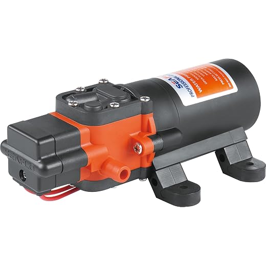 LIGHTEU®, Seaflo DC 12 V 4,3 LPM 2,4 bar 21S Pompe à membrane auto-amorçante à la demande pour camping-car, yacht, jardin, camping-car