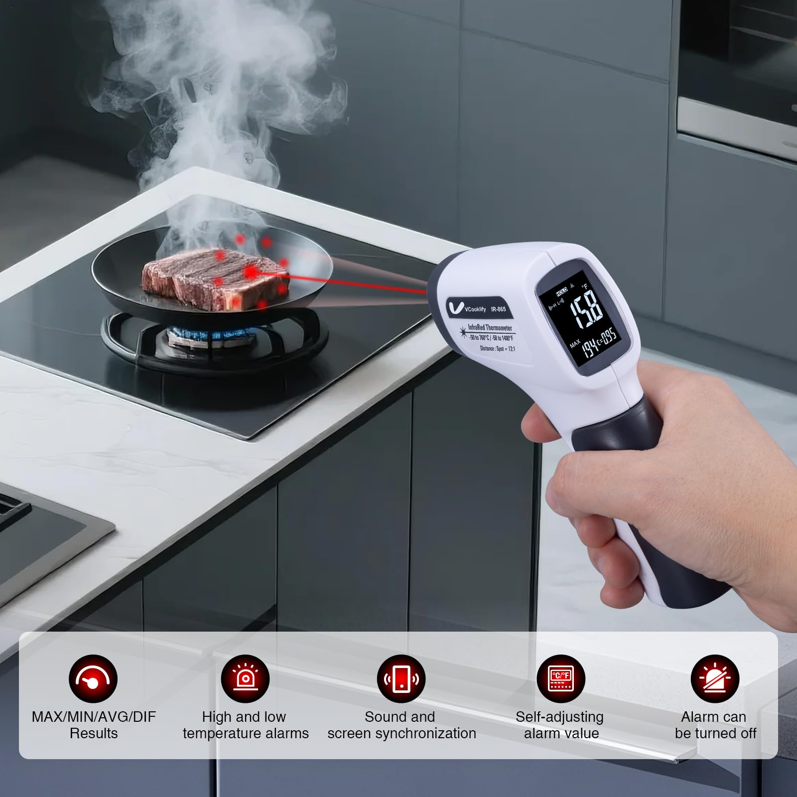 Infrared Thermometer Gun - Non-Contact Temp Measurement -7 Infrared Thermometer Gun - Non-Contact Temp Measurement -7
