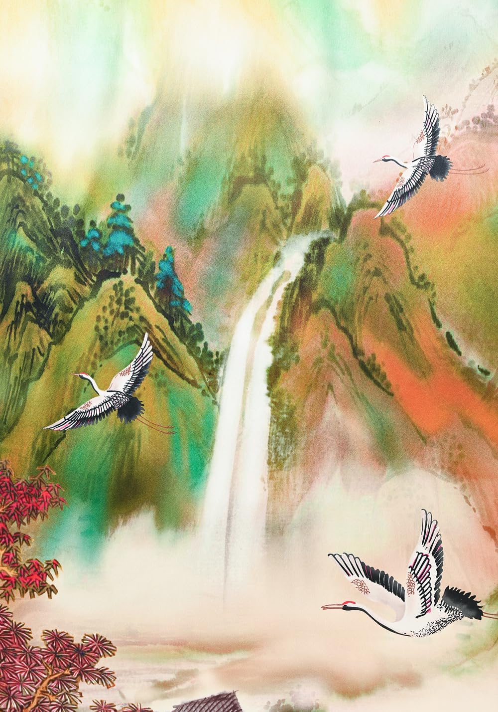 Ledamon Women's 100% Silk Kimono Short Robe - Image 5