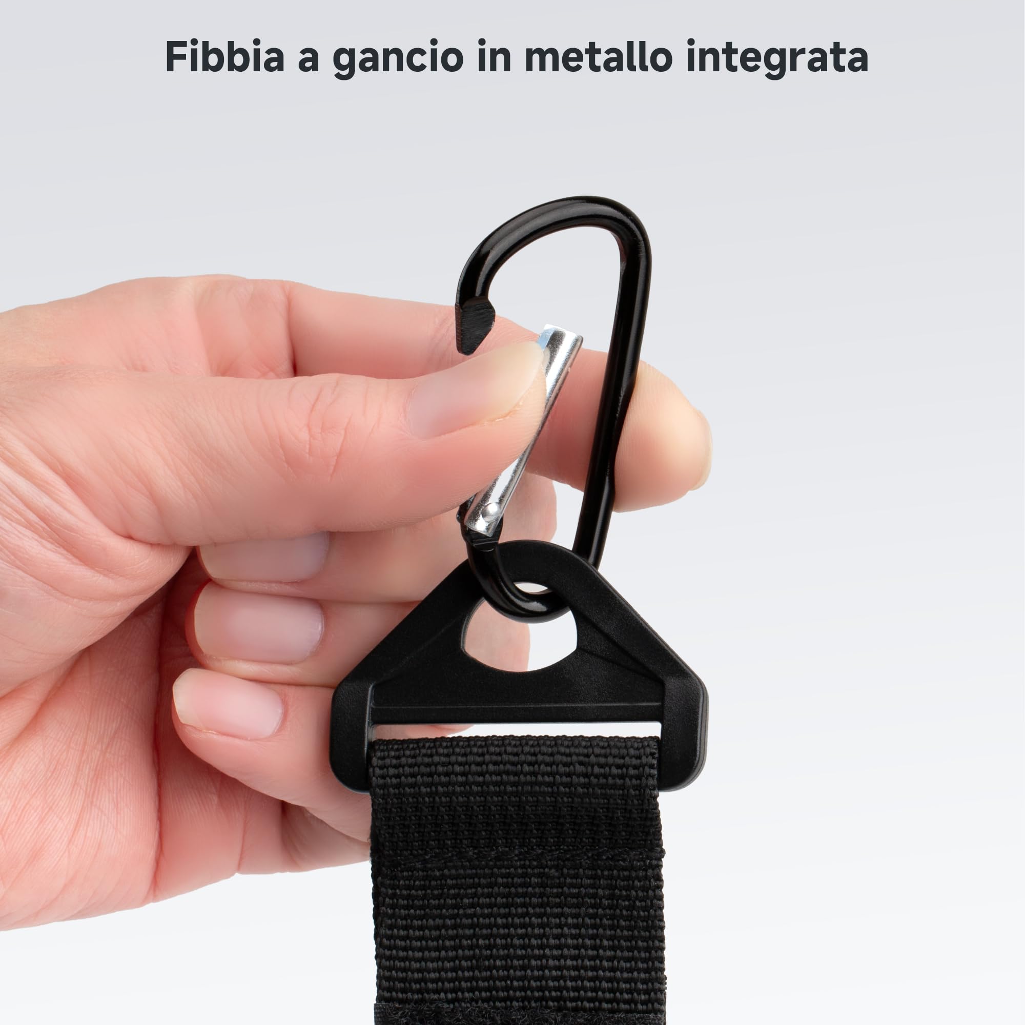 Cable Matters Confezione da 5 cinghie organizzatrici per cavi di prolunga con fibbia in metallo, capacità di carico di 36 kg, supporto per cavi di prolunga con cinghie a strappo da 40 x 3,8 cm