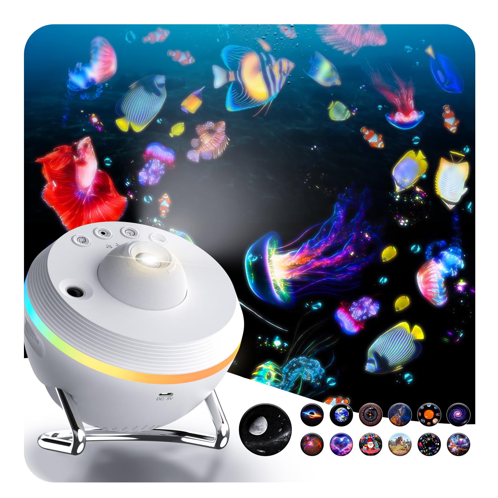Meteor Galaxy proiettore per camera da letto, proiettore planetario 13 in 1 con timer, effetti di luce RGB e meteora, luce notturna multicolore per bambini e adulti