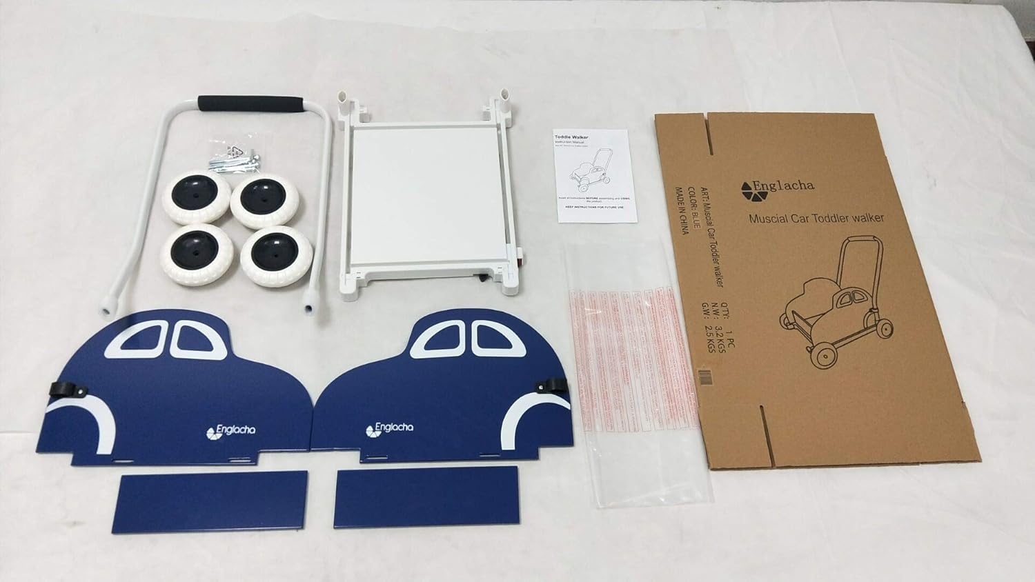 Hоttеѕt Sаlеѕ Englacha car Musical Toddler Walker, Baby Push Car with Built-in Musical Function and Speed Reduction Wheels, Blue/White Tесh Dеаlѕ 🔥 Englacha car Musical Toddler Walker, Baby Push Car with Built-in Musical Function and Speed Reduction Wheels, Blue/White