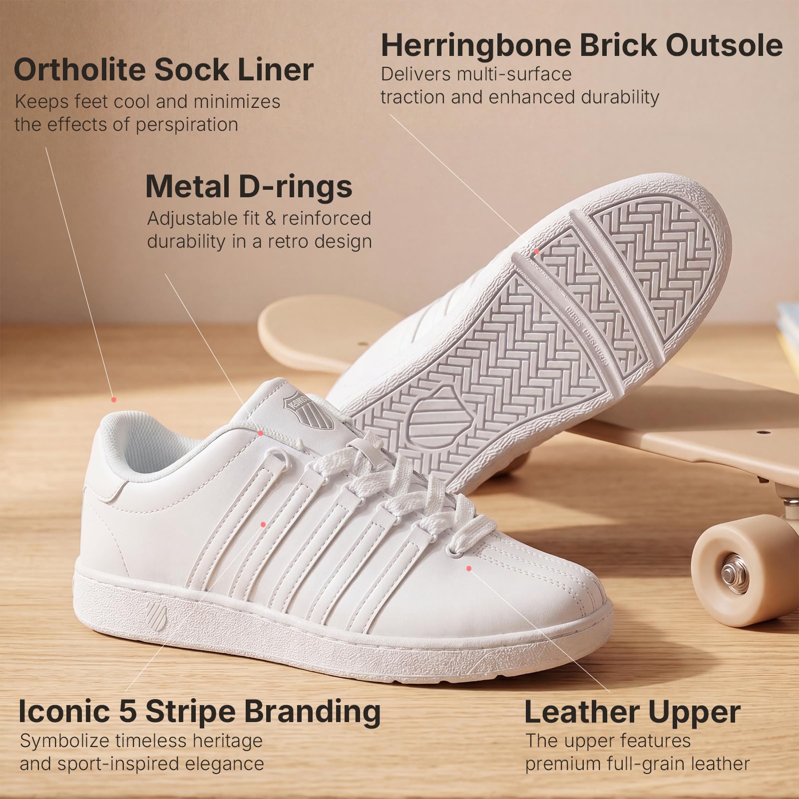 K-Swiss "Classic de los niños zapatillas