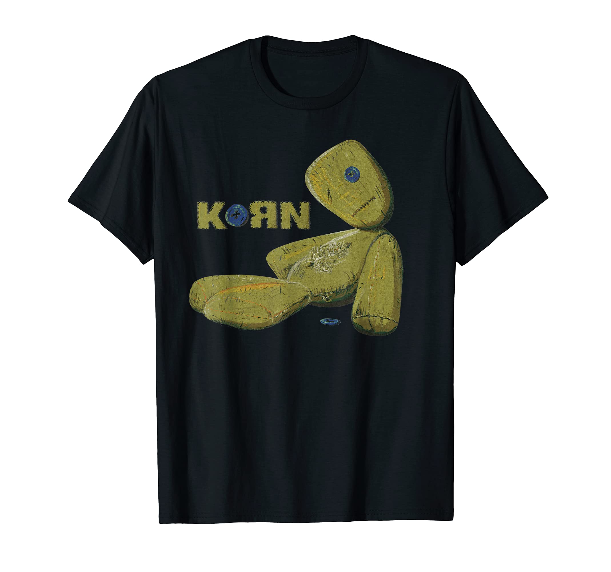 Korn Issues Doll T-Shirt - Women's Classic Fit Black Cartoon Korn Issues Doll Design T-Shirt - Small