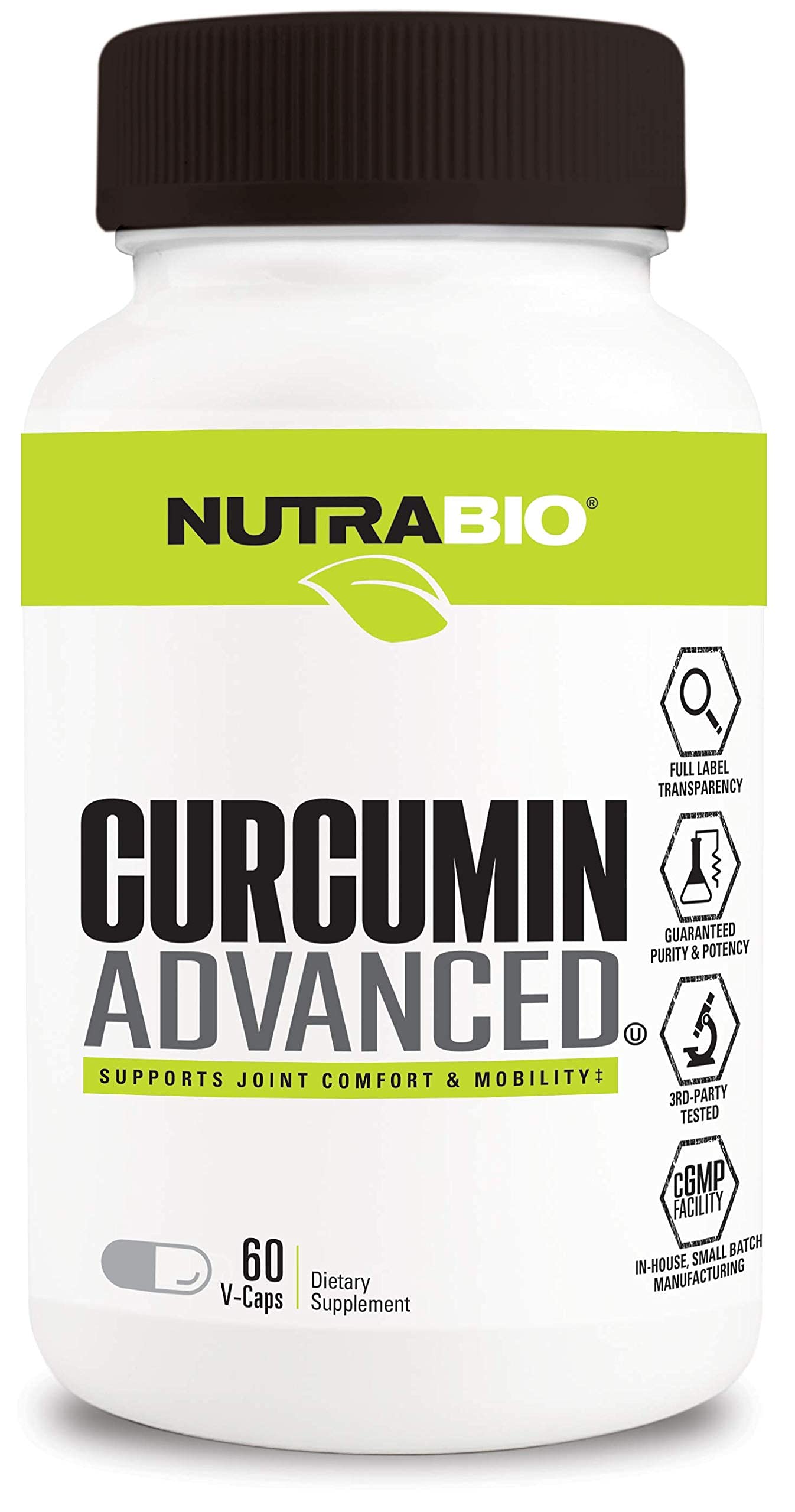 NutraBioCurcumin Advanced Digestion & Joint Support Complex, 60 Vegetable Capsules