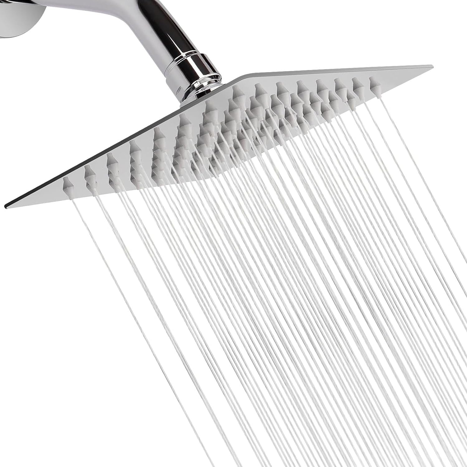 - AMiRiTE AMR33 Rain Shower Head, High Flow Stainless Steel Square Rainfall Showerhead, Awesome Shower Experience Even At Low Water Flow (SILVER [ CHROME FINISH ] (12" X 12" [ SQUARE ])