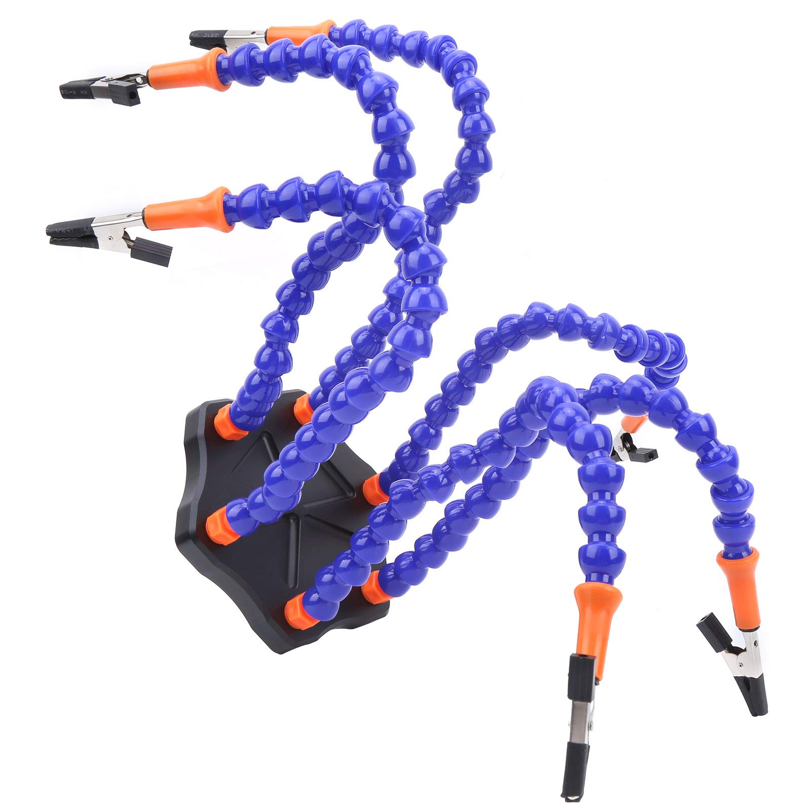 Third Hand Soldering Tool with Base, Six Arm Soldering Station, Third Hand Vise Grip Holder, Soldering Helping Hands for RC Drone Installation and Modification