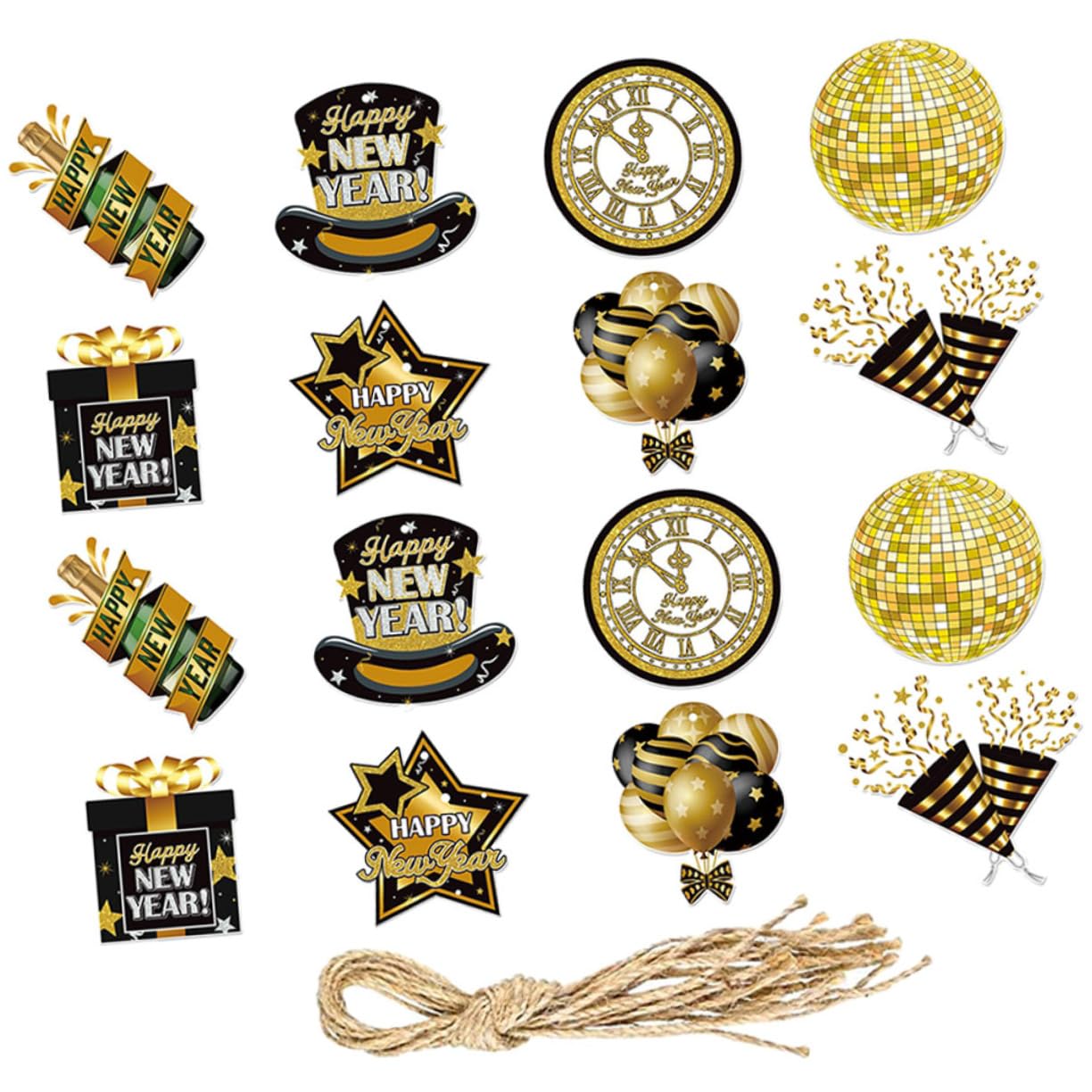 16pcs 2024 New Year Ornaments Potted New Year Decor Home Pendant Bonsai Hanging Pendants Spring Festival Hanging Decor Bonsai Potted Plant