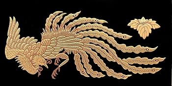 竜神伝説　2024 Wシール　12枚セット Amazon.co.jp: No.87鳳凰(大)左 金蒔絵の館 金蒔絵シール 天空の