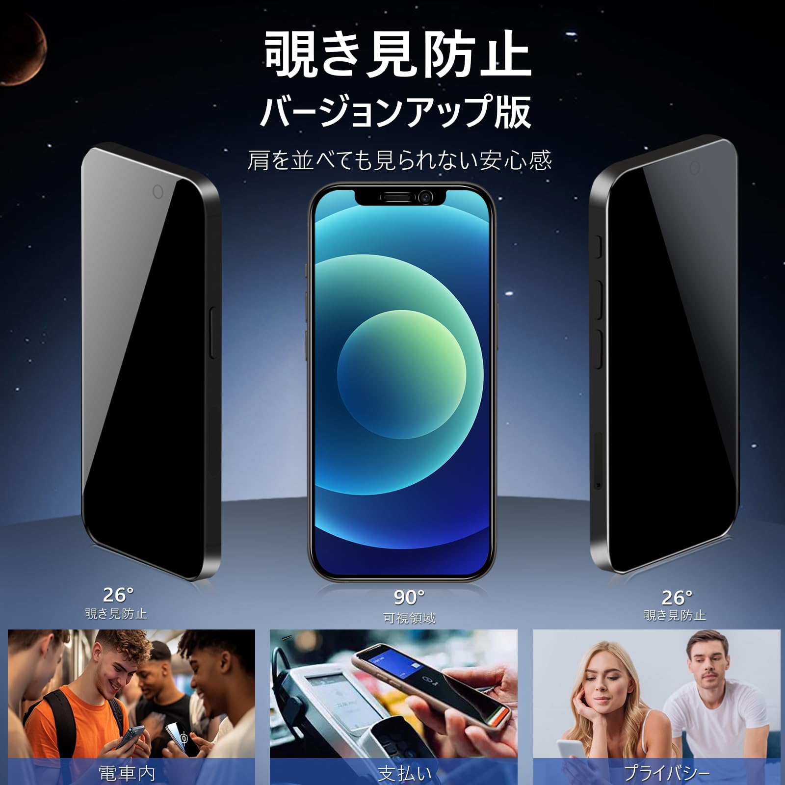 Amazon | MINIKA【アンチグレア + のぞき見防止】iPhone12 Mini 用
